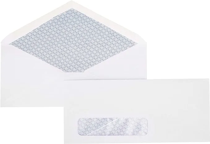 AmazonBasics #10 Envelope, Gummed Seal, White, 500-Pack