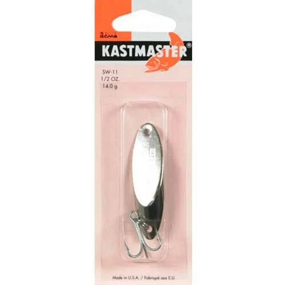 Acme Kastmaster Spoon w/Teaser Tail 3/8oz Chrome/White