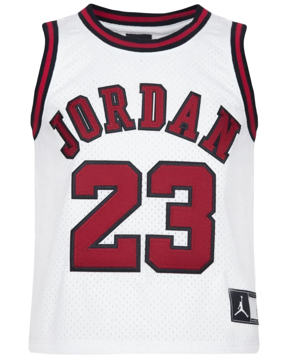 Nike Women&#039;s Jordan Essentials Cropped Fit Jumpman Jersey White/Red Size Medium.