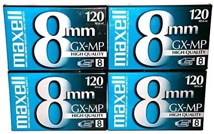 Maxell 8mm GX-MP 120 Video Camcorder tapes (4-pack)