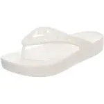 Crocs Classic Platform Flip, White, W11