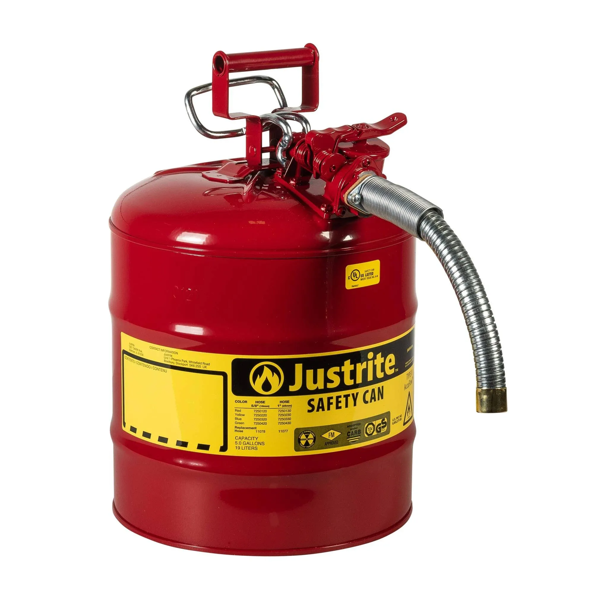 Gas Can - Type II, Red, Gasoline, 5 Gallon