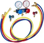 Robinair (49134A) R134 Aluminum Manifold, Hose Set and Service Couplers,MultiColor