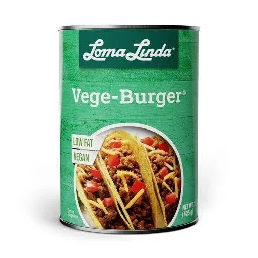 Loma Linda - Low Fat Vege-Burger (15 oz.) (12 Pack) - Plant Based - Vegan