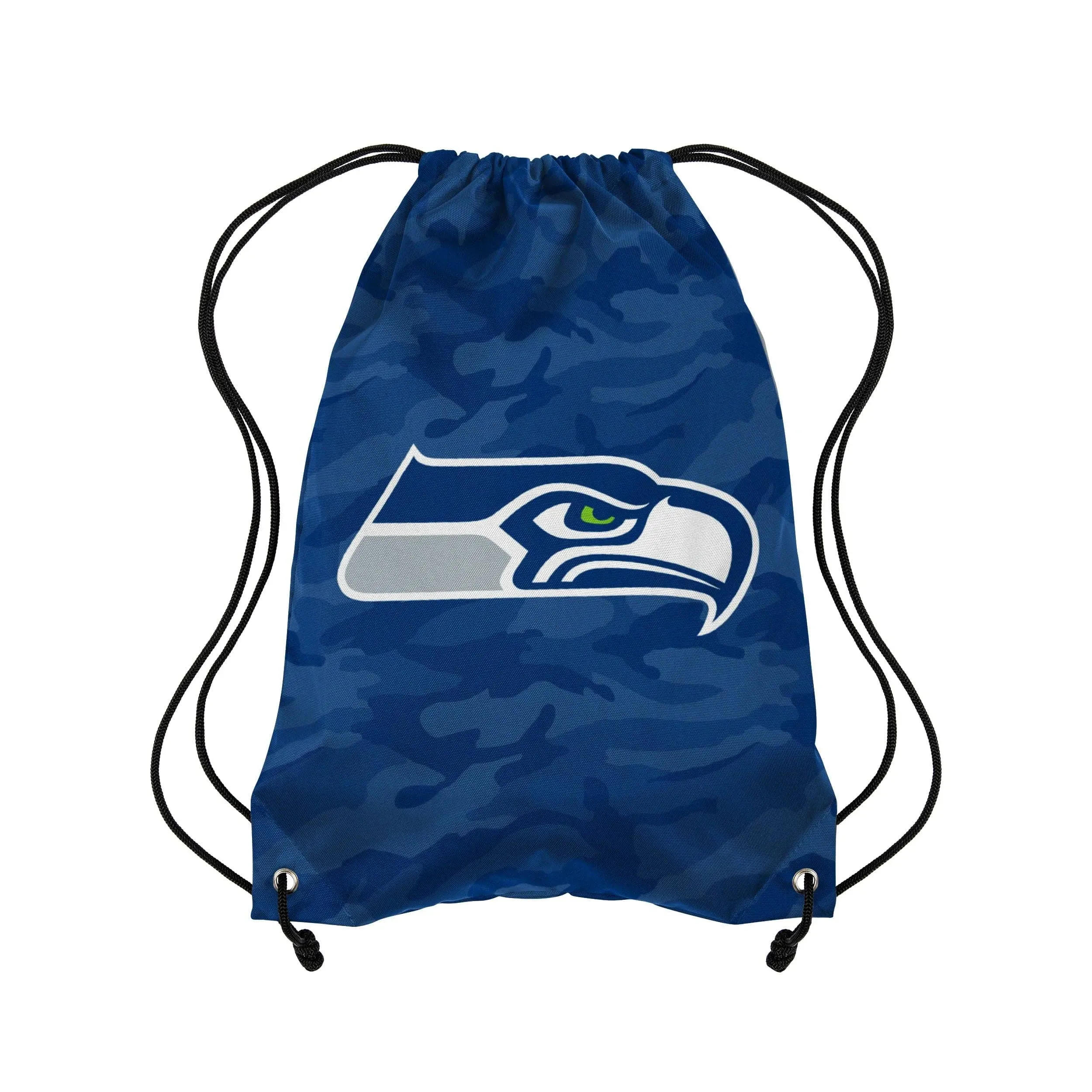 Seattle Seahawks NFL Big Logo Camo Drawstring Backpack