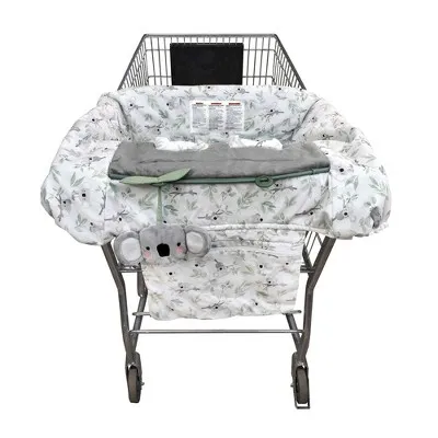 Boppy Preferred Shopping Cart & High Chair Cover,Gray Green Koala