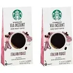 via Instant Coffee Dark Roast Packets Â€” Italian Roast Â€” 100% Arabica, 8 Coun