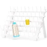  Thread Rack, Bright White Plastic Thread Holder with 60 Pegs 1-Set Rack Pro