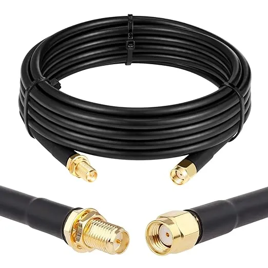 RP-SMA Male to RP-SMA Female Cable 10ft, XRDS -RF RG58 RP-SMA Cable WiFi Antenna Extension Coax Cable for WiFi LAN Router Wireless Network Card Adapter