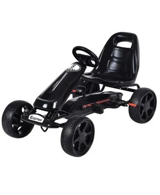 Xmas Gift Go Kart Kids Ride On Car Pedal Powered Car 4 Wheel Racer Toy Stealth Outdoor