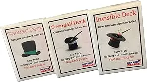 Magic Masters Combo: Invisible, Svengali and a Standard Deck Deception Trick Kit Red Back