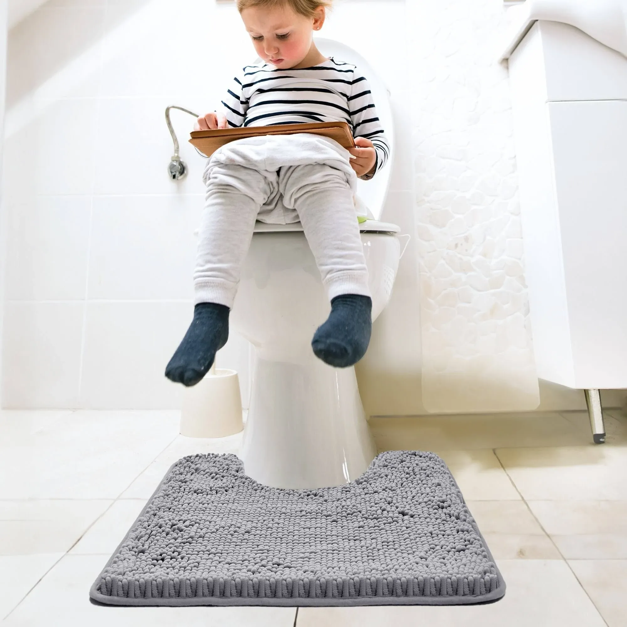 Deconovo Bath Mat - Toilet Rugs U Shaped, Extra Soft Plush Bathroom Ru