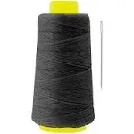 Mandala Crafts Waxed Whipping Twine Marine Waxed Sail Twine & Needle - 1mm 164 YDs Lashing Cord Waxed Twine Lacing Cord Wax Strings - Black Twine Tie Dye String