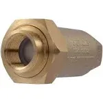 Cash Acme 3/4 Inch BF1 Dual Check Valve with Female Unions, Brass Plumbing Fitting, BF13434