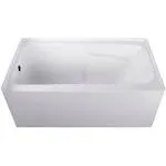 Aqua Eden VTAP543023L 54-Inch Acrylic Alcove Tub with Arm Rest and Left Hand ...