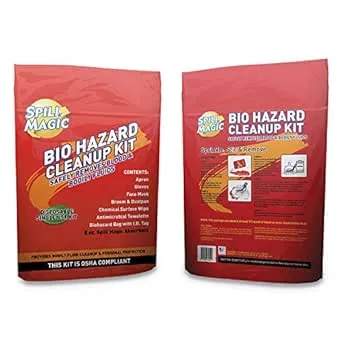 Spill Magic SMBIOHAZARD Biohazard Spill CleanUp, 3/4-Inch x 6-Inch x 9-Inch