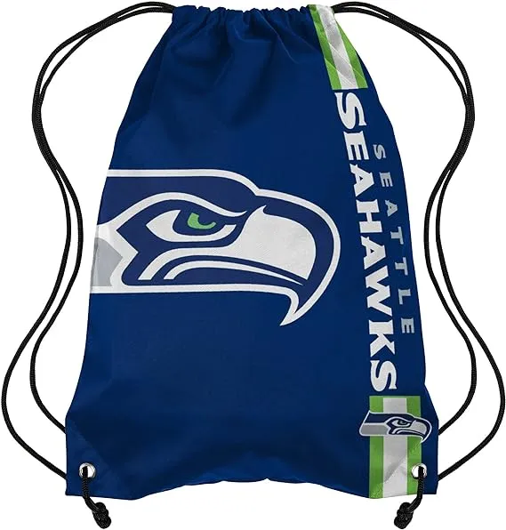 FOCO Seattle Seahawks NFL Big Logo Drawstring Backpack