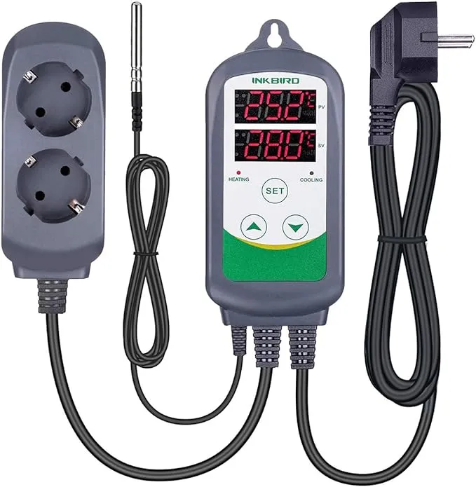 Inkbird ITC-308 Digital Temperature Controller with Sensor, Heating Cooling Temperature Switch, 230 V Thermostats