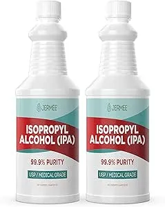 Isopropyl Alcohol (IPA) 99.9% Purity - USP/Medical Grade - Concentrated Rubbing Alcohol, Made in The USA, 32 Ounce, 2 Pack