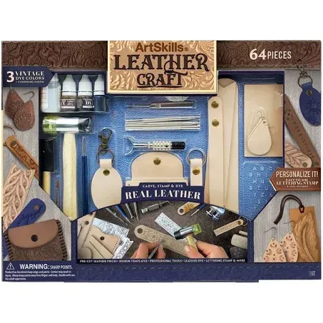 ArtSkills Leather Craft Kit, 64 pc