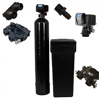 AFWFilters Built Fleck 48,000 Water Softener System with 5600sxt Digital metered Valve 1" Yoke