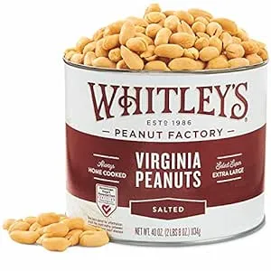 Whitleys Salted Virginia Peanuts Super Extra Large 'Home Cooked' Virginia Peanuts (40 Ounce Tin)