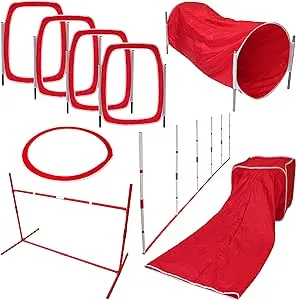 SPORT PET Designs Agility Training for Dogs - Affordable Training Kit for Dogs, red (CM-10026-CS01)