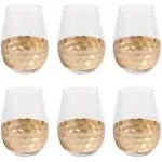 American Atelier Daphne Stemless Goblet Set of 6 - 18-Ounce Capacity