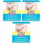 Surgi Wax Brazilian Hard Wax Waxing Kit for Private Parts, 4 Ounce Boxes (Pack of 3)