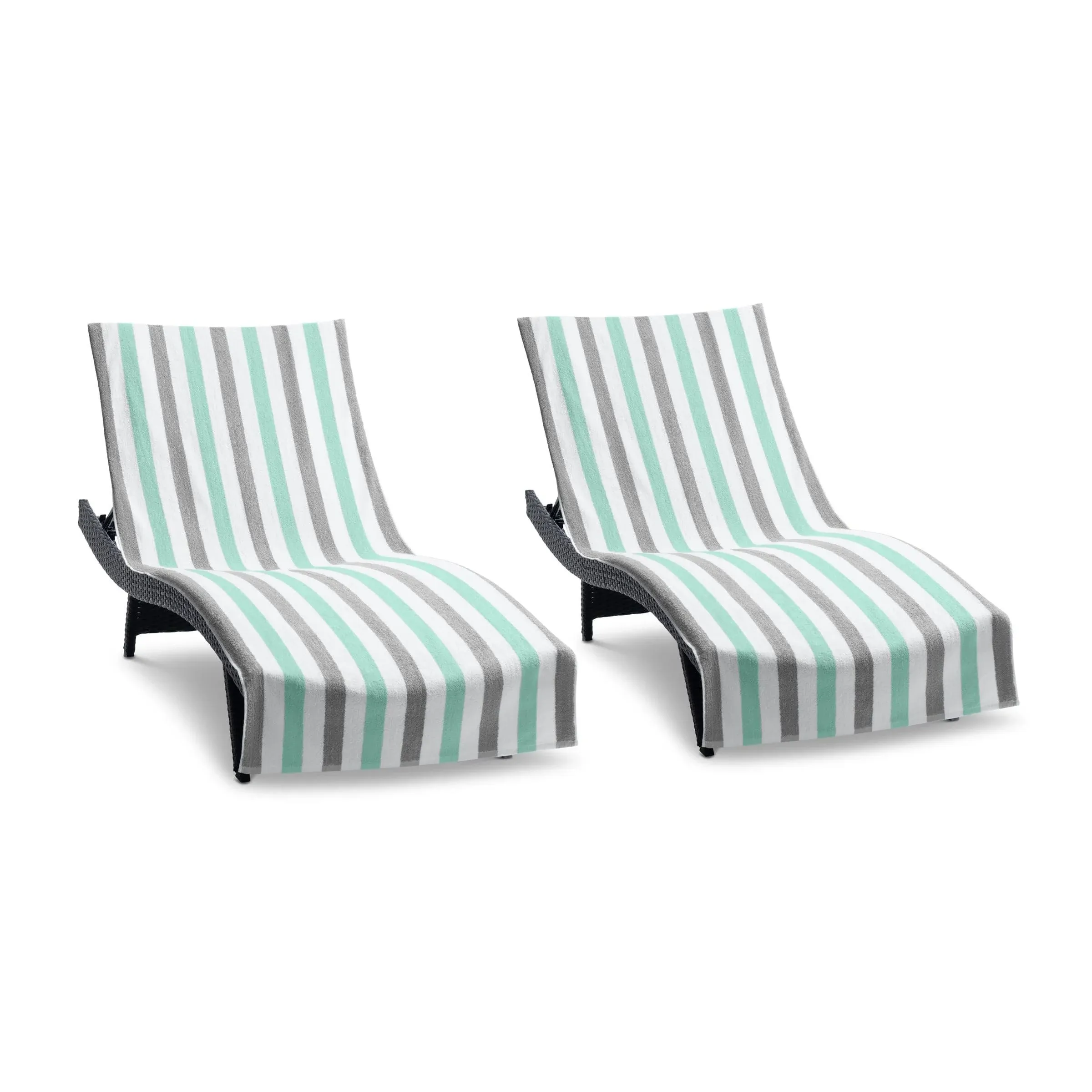 Arkwright Home Cabo Cabana Chaise Cover (2 Pack) - Navy/Blue