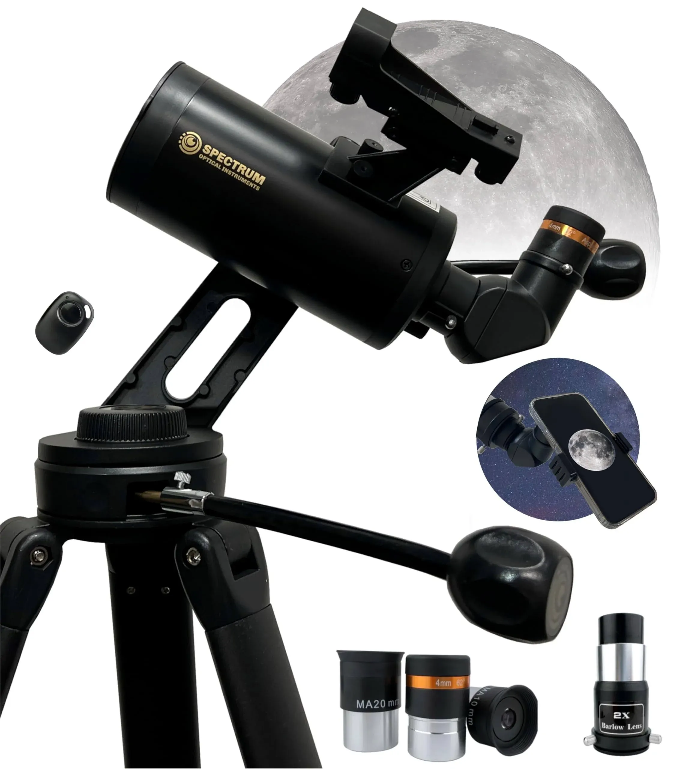 SpectrumOI Telescope for Adults High Powered, Telescope for Kids, Telescope for Adults, Premium Maksutov AZ Telescope 70mm Aperture with Aspherical