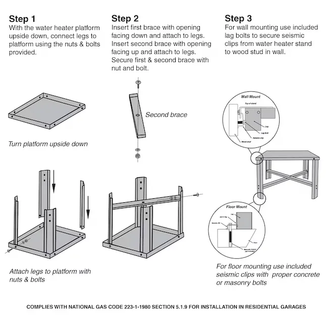 Eastman 86278 Water Heater Stand