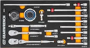 GEARWRENCH 18 Piece 1/4" 90T Ratchet & Drive Tool Set with EVA Foam Tray - 86520