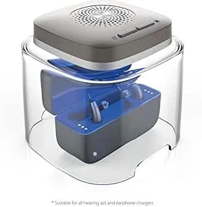 Flow Med Dry-Cap UV2 Electronic Hearing Aid Dryer for Rechargeable Aids