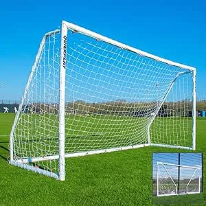 QUICKPLAY Q-Fold Match Soccer Goal | The 30 Second Folding Soccer Goal Match Standard [Single Goal] The Best Weatherproof Soccer Net for Adults & Kids