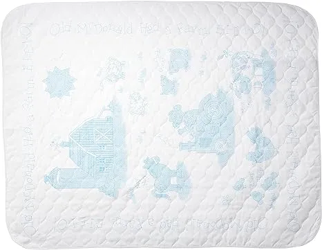 Bucilla Stamped Cross Stitch Crib Cover Kit 34 by 43inch 45567 On The Farm