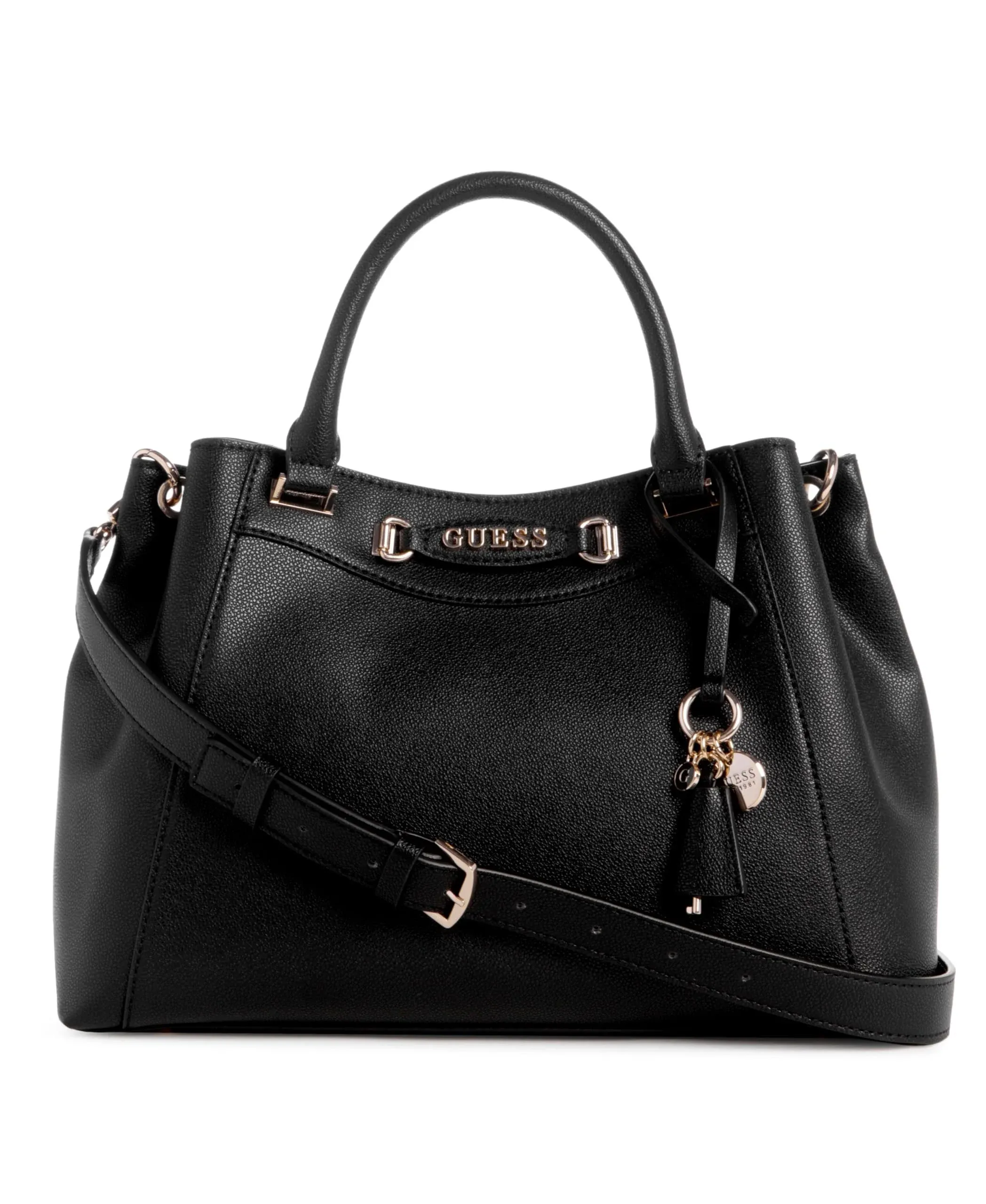 Guess | GUESS Emera Girlfriend Satchel, Black | Realry