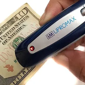 Portable Mini 2 In 1 Money Detector, UV plus Light Magnetic Head Currency Note Detector Counterfeit w/Lanyard Checker Magnetic Detector Counterfeit Bill Detectors works with any currency USD EUR POUND