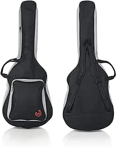 Lightweight Acoustic Guitar Gig Bag with Large Accessory Pocket and Adjustable Backpack Straps; (WF-GB-ACOU)