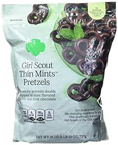 Girl Scout Thin Mints Pretzels 100% Real Dark Chocolate, 26 Oz