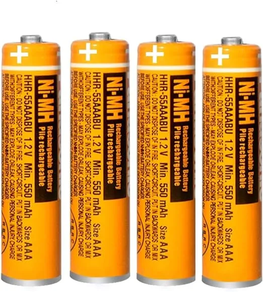 4 Pack NI-MH AAA Rechargeable Battery 1.2V 550mAh HHR-55AAABU Batteries for Panasonic Cordless Phones