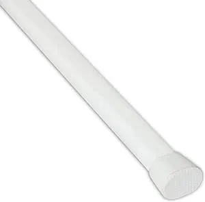 Rod Desyne Oval Spring Tension Rod, White - 22"-36"