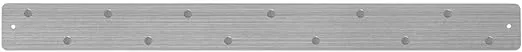 Three by Three Seattle 28 x 2.5 Inch Metal Strip Frameless Magnetic Bulletin Board with 12 Magnets for Memos, Photos, Lists, and More in Office, Home, or School Décor (Stainless)