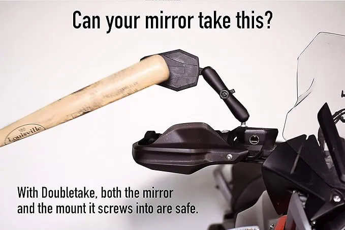 Doubletake Adventure Mirror Kit, Universal Fit Folding Motorcycle Mirrors, Guaranteed for Life. (Adventure 1.0)