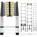 12.5ft Telescoping Ladder Aluminum Telescopic Extension Multi Purpose Ladders