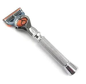 GBS 5 Blade Razor with Pivot Ball technology-All Chrome Diamond Pattern Long ...