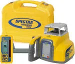 Spectra Precision LL300N-4 Laser Level, Self Leveling Kit with HL450 Receiver, Clamp, and NiMH Rechargeable Batteries, Yellow