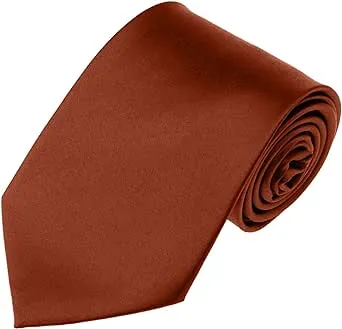 Solid Cinnamon Color Standard Men's Necktie