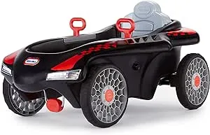 Little Tikes Jett Car Racer Black, Ride On Car with Adjustable Seat Back, Dual Handle Rear Wheel Steering, Racing Control, Kid Powered Fun, Great Gift for Kids, Toys for Girls Boys Ages 3-10 Years