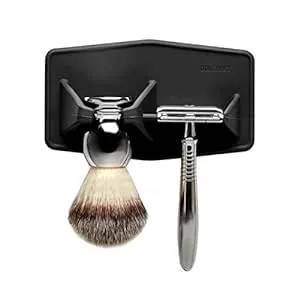 Tooletries - The Maverick Silicone Razor & Brush Holder Holder - The Best Safety Razor Stand. This Will Prolong The Life of Your Shaving Brush - Charcoal